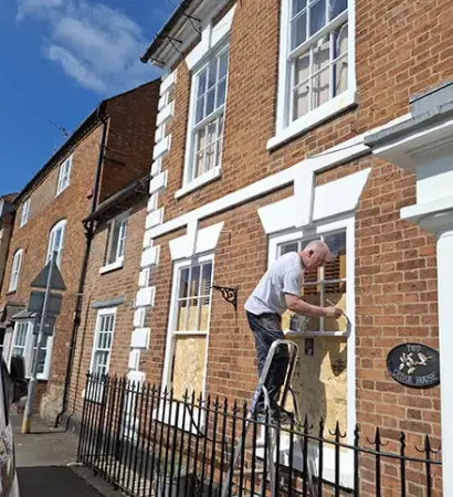 Avon Sash Repairs team installing and repairing traditional timber sash windows in Warwickshire