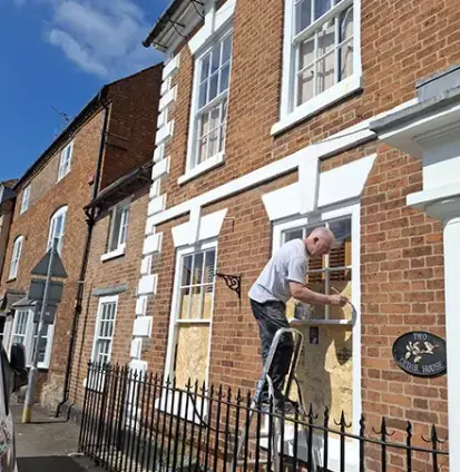 Avon Sash Repairs team installing and repairing traditional timber sash windows in Warwickshire